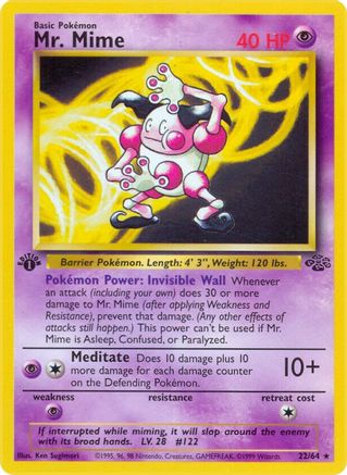 Mr. Mime (22) (22) 022 - 1st Edition Jungle - Rare