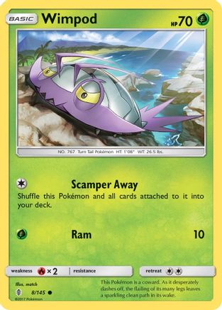 Wimpod 008/145 - Reverse Holofoil SM Guardians Rising - Common