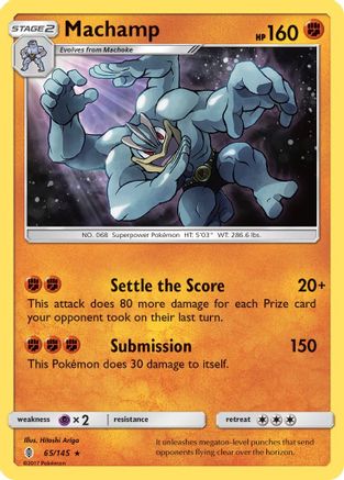 Machamp 065/145 - Reverse Holofoil SM Guardians Rising - Holo Rare