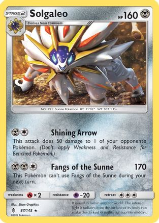 Solgaleo 087/145 SM Guardians Rising - Rare