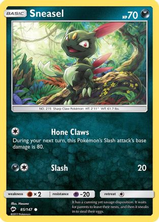 Sneasel 085/147 SM Burning Shadows - Common