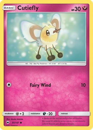 Cutiefly 095/147 SM Burning Shadows - Common