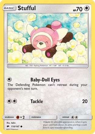 Stufful 110/147 - Reverse Holofoil SM Burning Shadows - Common