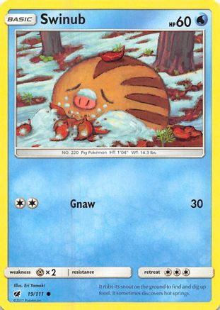 Swinub 019/111 - Reverse Holofoil SM Crimson Invasion - Common