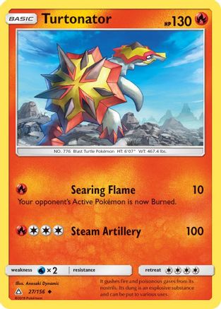 Turtonator 027 - Reverse Holofoil SM Ultra Prism - Uncommon