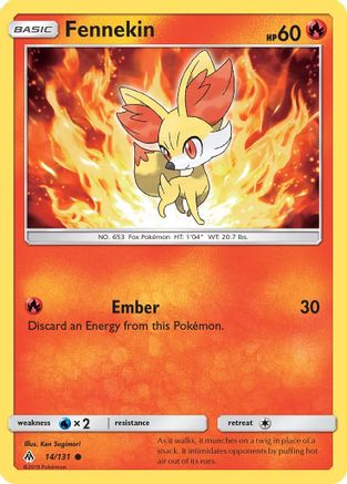 Fennekin (14) (14) 014/131 - Reverse Holofoil SM Forbidden Light - Common