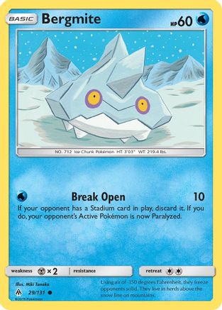 Bergmite 029 - Reverse Holofoil SM Forbidden Light - Common