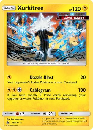 Xurkitree 039/131 - Reverse Holofoil SM Forbidden Light - Rare