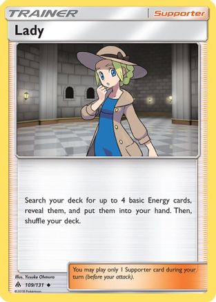 Lady 109/131 - Reverse Holofoil SM Forbidden Light - Uncommon