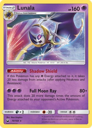 Lunala 070 - Holofoil SM Celestial Storm - Holo Rare