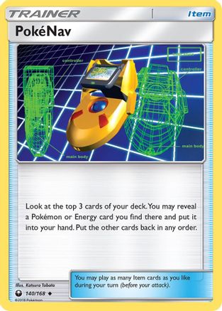 PokeNav 140/168 - Reverse Holofoil SM Celestial Storm - Uncommon