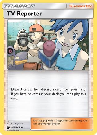 TV Reporter 149/168 - Reverse Holofoil SM Celestial Storm - Uncommon