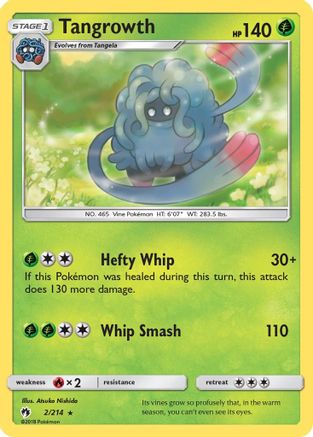 Tangrowth 002 - Reverse Holofoil SM Lost Thunder - Rare