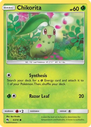 Chikorita (5) (5) 005/214 SM Lost Thunder - Common
