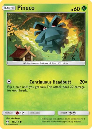 Pineco 015 SM Lost Thunder - Common