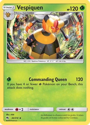 Vespiquen 032 - Reverse Holofoil SM Lost Thunder - Uncommon