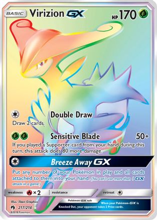 Virizion GX (Secret) 217 - Holofoil SM Lost Thunder - Secret Rare