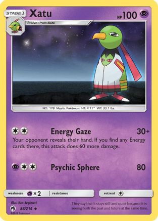 Xatu 088 - Reverse Holofoil SM Lost Thunder - Uncommon