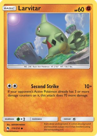 Larvitar (115) (115) 115/214 - Reverse Holofoil SM Lost Thunder - Common