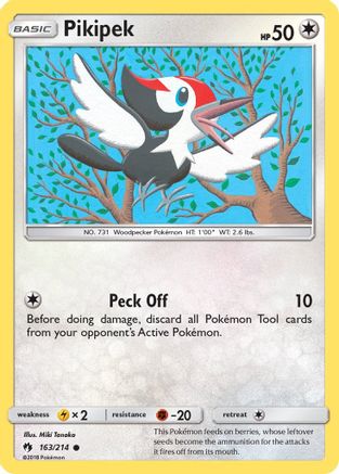 Pikipek (163) (163) 163 - Reverse Holofoil SM Lost Thunder - Common
