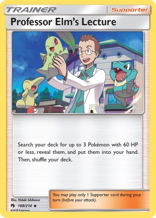Professor Elm's Lecture 188/214 - Reverse Holofoil SM Lost Thunder - Uncommon