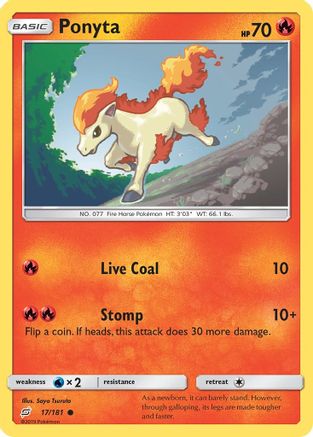 Ponyta 017/181 - Reverse Holofoil SM Team Up - Common