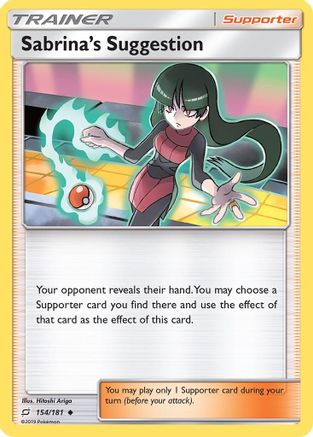 Sabrina's Suggestion 154/181 - Reverse Holofoil SM Team Up - Uncommon