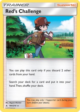 Red's Challenge 184 - Holofoil SM Unbroken Bonds - Holo Rare
