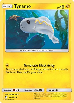 Tynamo (64) (64) 064 - Reverse Holofoil SM Unified Minds - Common