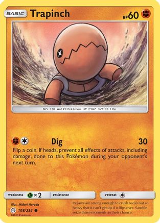 Trapinch 108/236 SM Cosmic Eclipse - Common