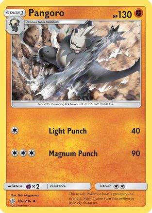 Pangoro 120 SM Cosmic Eclipse - Uncommon