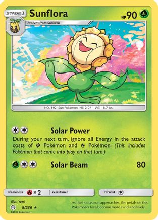 Sunflora 008/236 SM Cosmic Eclipse - Rare