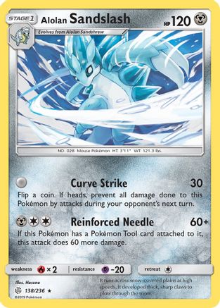Alolan Sandslash 138/236 SM Cosmic Eclipse - Rare
