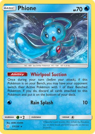 Phione 057/236 - Reverse Holofoil SM Cosmic Eclipse - Rare