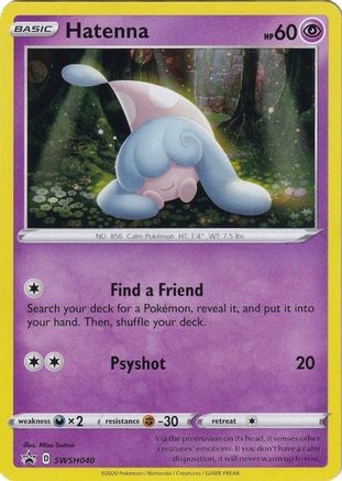 Hatenna SWSH040 - Holofoil SWSH Sword & Shield Promo Cards - Promo