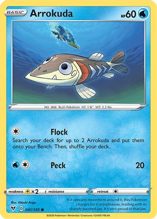 Arrokuda 041/185 - Reverse Holofoil SWSH04 Vivid Voltage - Common