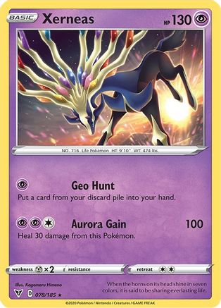 Xerneas 078/185 - Reverse Holofoil SWSH04 Vivid Voltage - Holo Rare