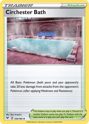 Circhester Bath 150/185 - Reverse Holofoil SWSH04 Vivid Voltage - Uncommon
