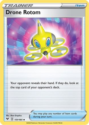 Drone Rotom 151/185 - Reverse Holofoil SWSH04 Vivid Voltage - Uncommon