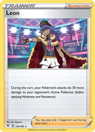 Leon 154/185 - Holofoil SWSH04 Vivid Voltage - Holo Rare