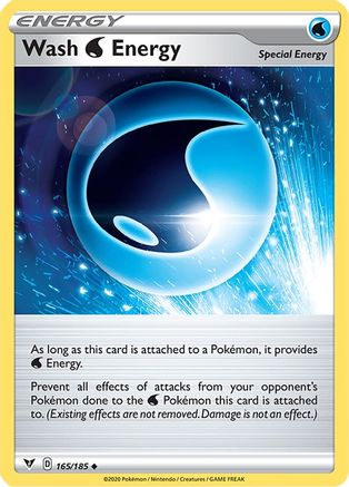 Wash Water Energy 165/185 - Reverse Holofoil SWSH04 Vivid Voltage - Uncommon