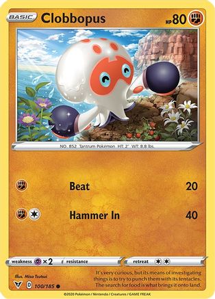 Clobbopus 100/185 - Reverse Holofoil SWSH04 Vivid Voltage - Common