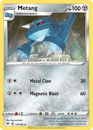 Metang 117/185 - Reverse Holofoil SWSH04 Vivid Voltage - Uncommon