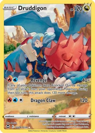 Druddigon TG09/TG30 - Holofoil SWSH12 Silver Tempest Trainer Gallery - Ultra Rare