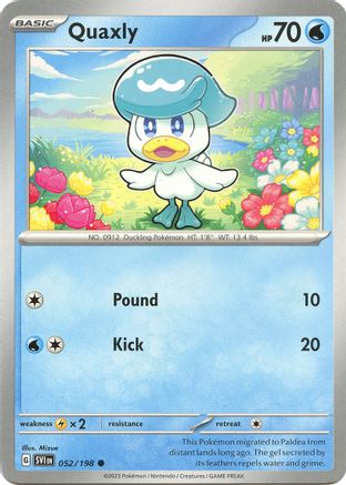Quaxly 052/198 SV01 Scarlet & Violet Base Set - Common
