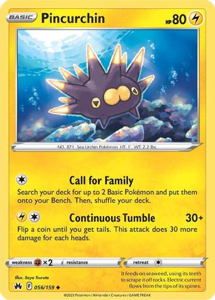 Pincurchin 056/159 Crown Zenith - Uncommon