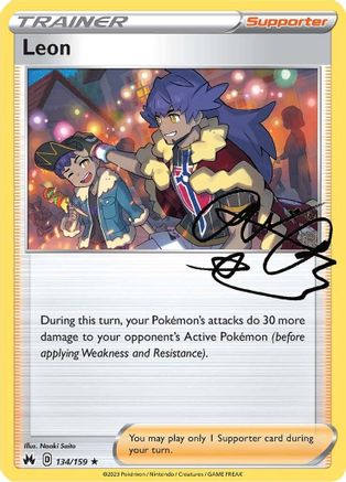 Leon 134/159 - Reverse Holofoil Crown Zenith - Holo Rare