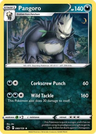 Pangoro 080/159 Crown Zenith - Rare