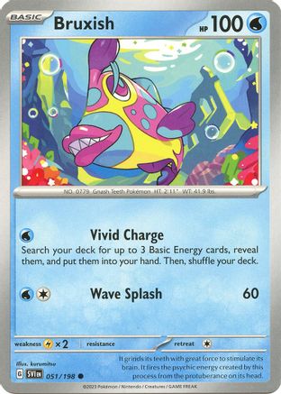 Bruxish 051/198 - Reverse Holofoil SV01 Scarlet & Violet Base Set - Common