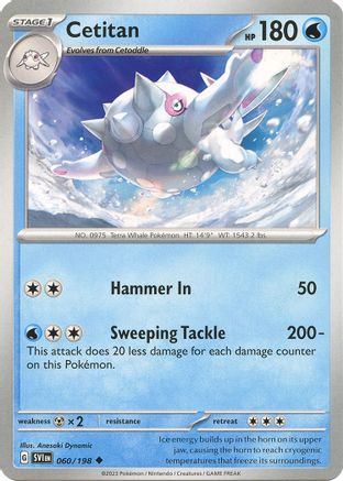 Cetitan 060/198 SV01 Scarlet & Violet Base Set - Uncommon